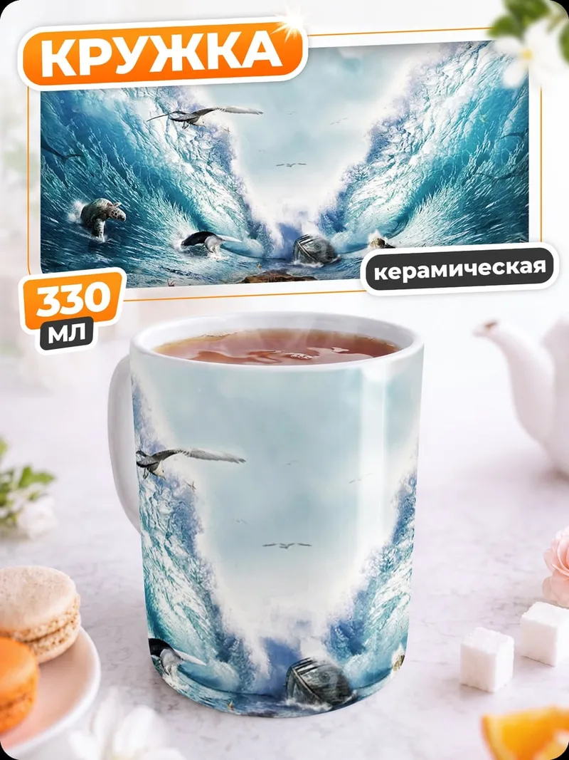 Кружка керамическая Разделение моря