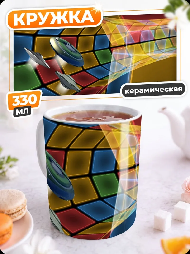 Кружка керамическая Цветной туннель