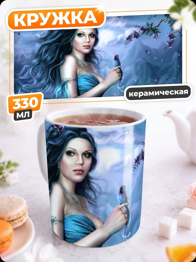 Кружка керамическая Синяя фея