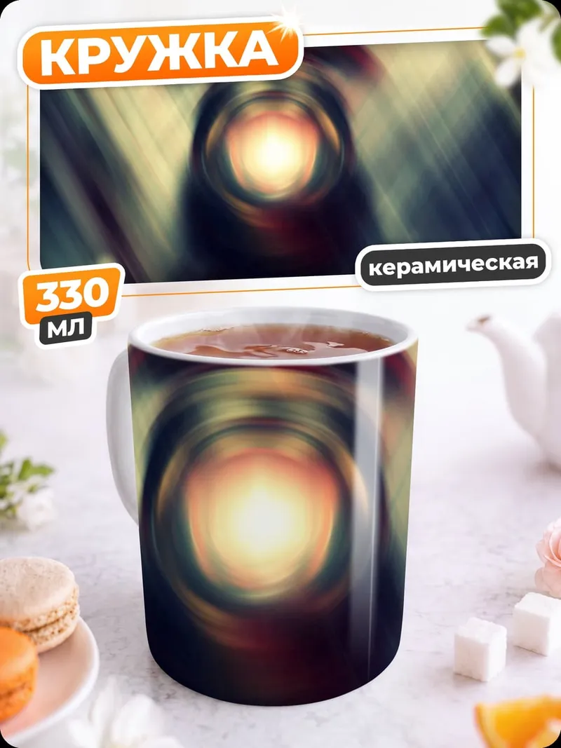 Кружка керамическая Размытый свет