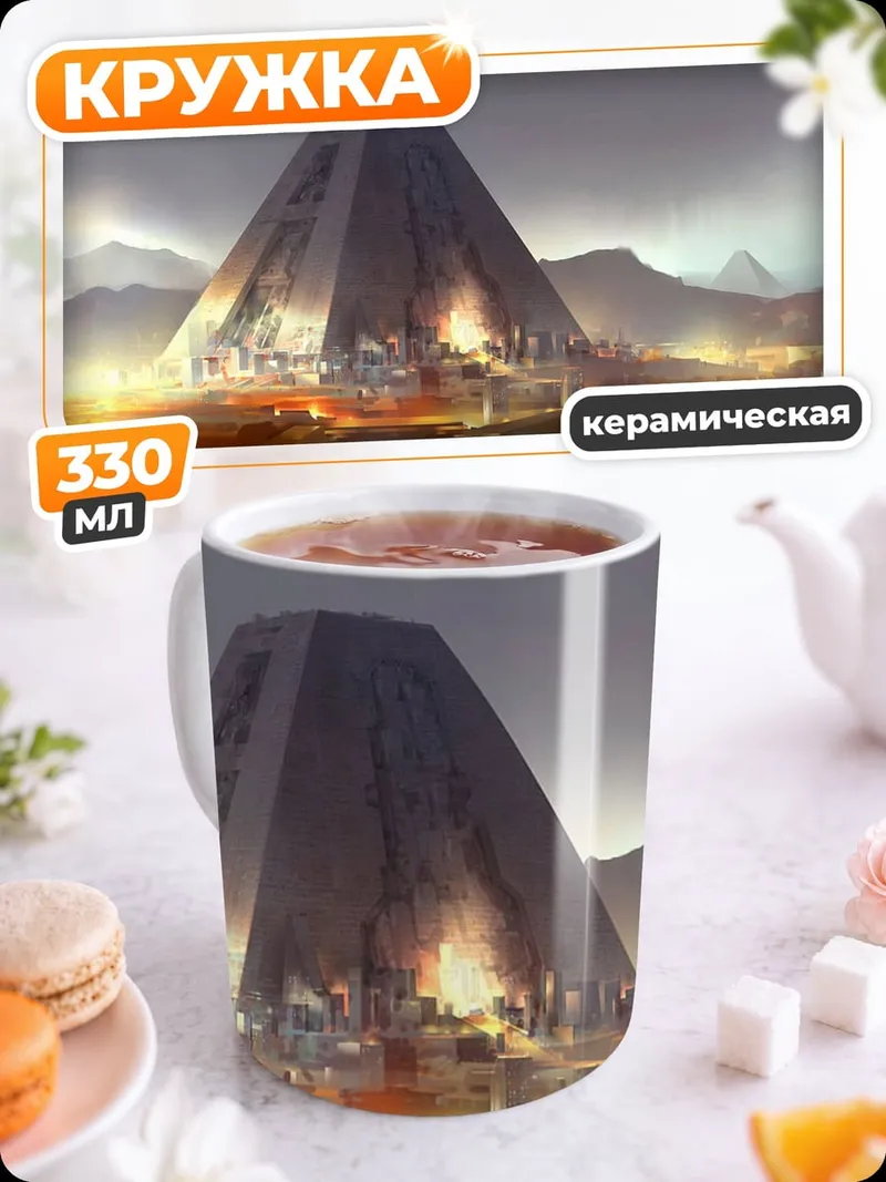 Кружка керамическая Футуристическая пирамида
