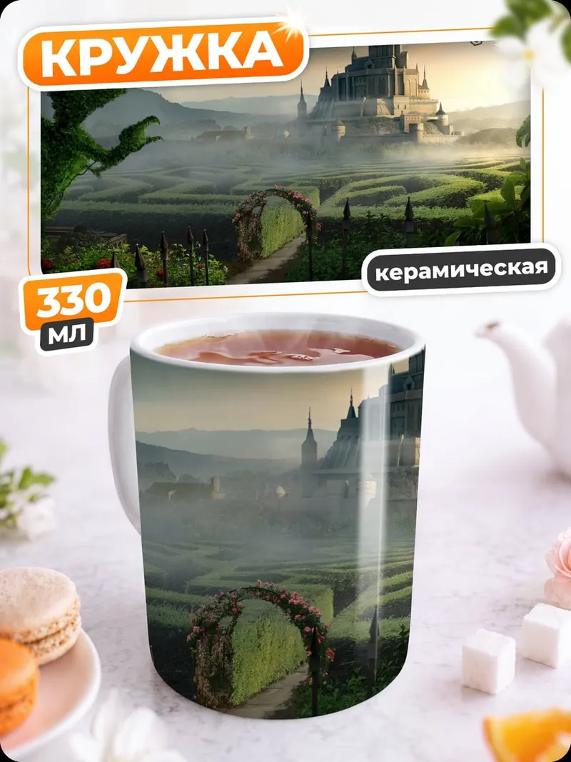 Кружка керамическая Замок дракона