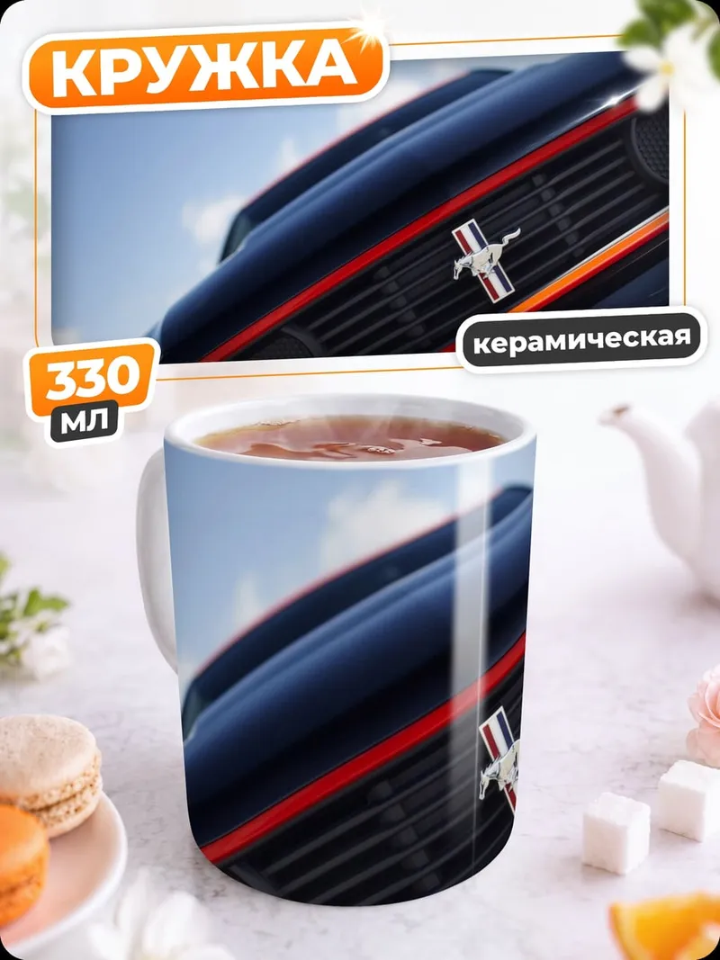Кружка керамическая мустанг решетка радиатора