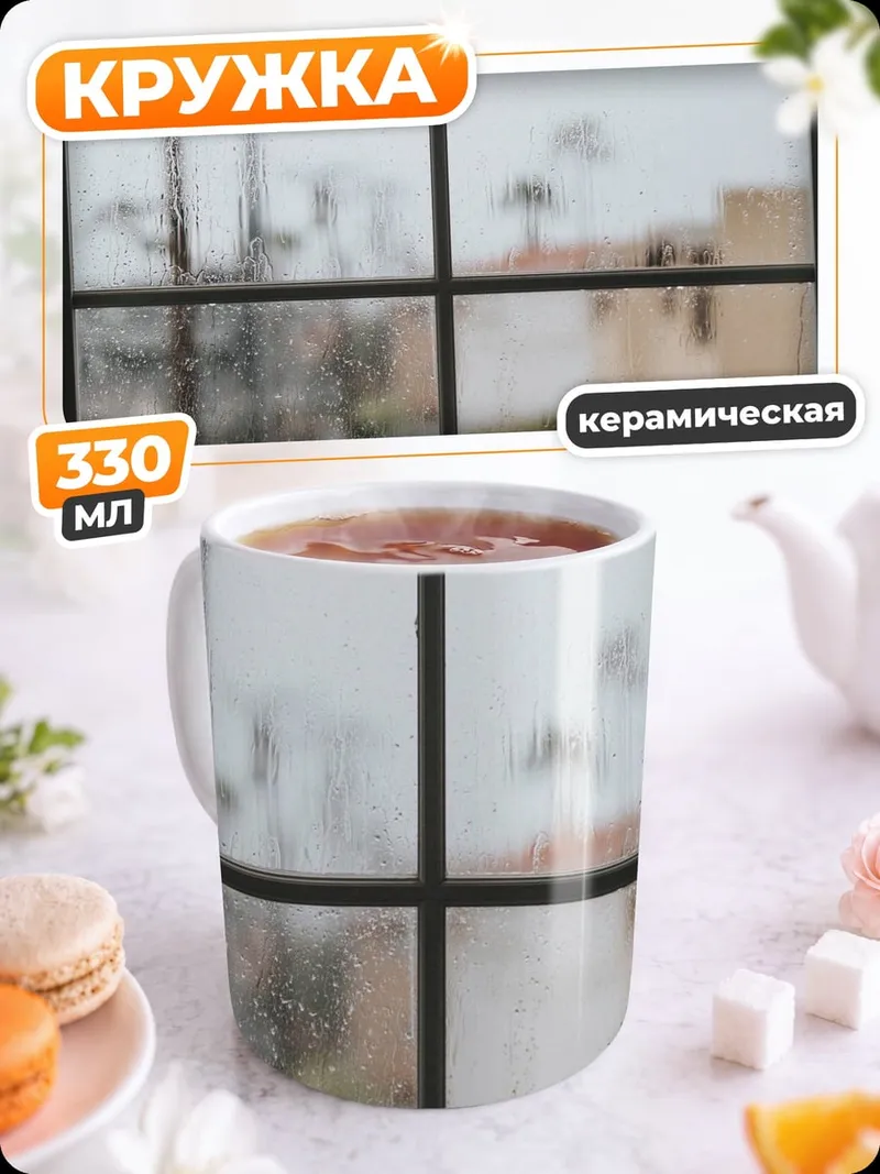 Кружка керамическая Вид из окна
