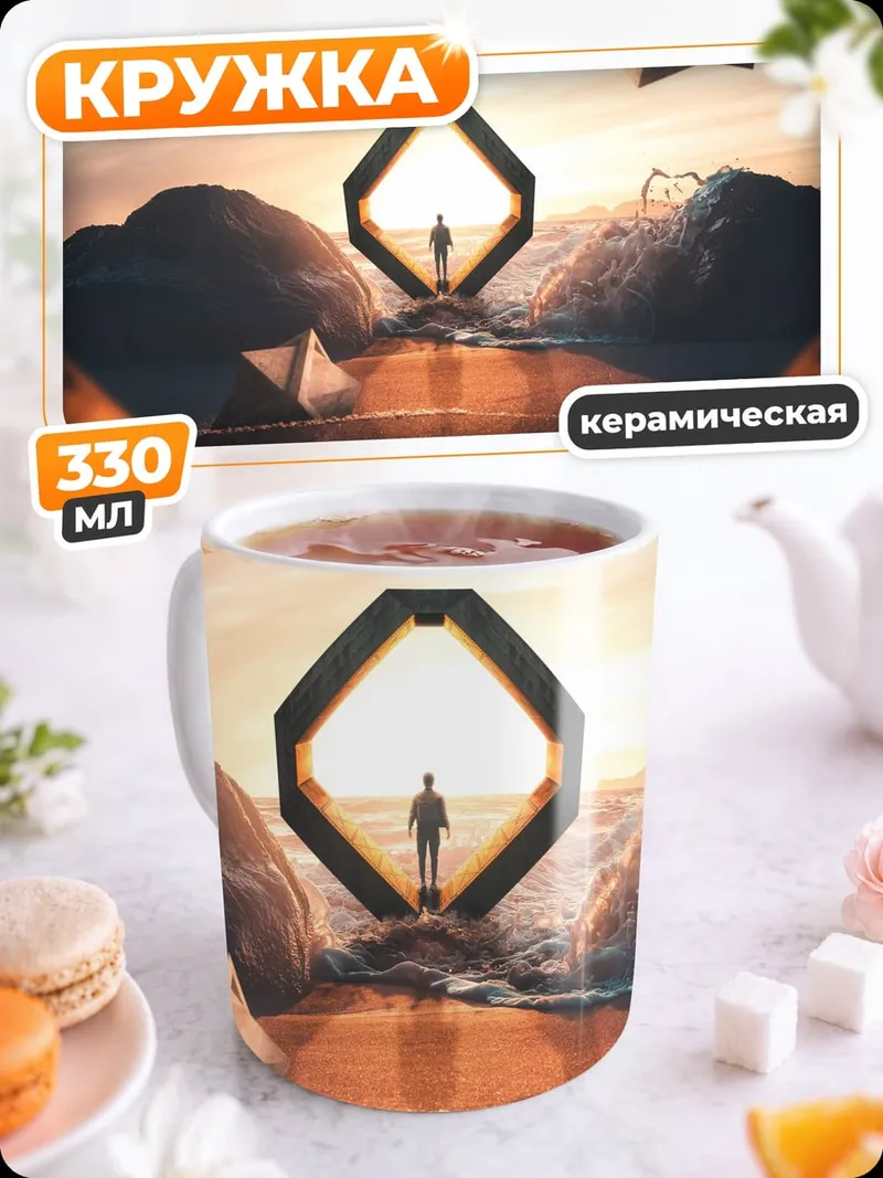 Кружка керамическая Одинокий человек