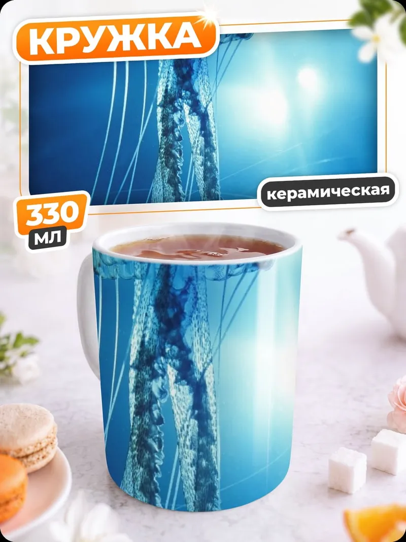 Кружка керамическая Медуза в глубине