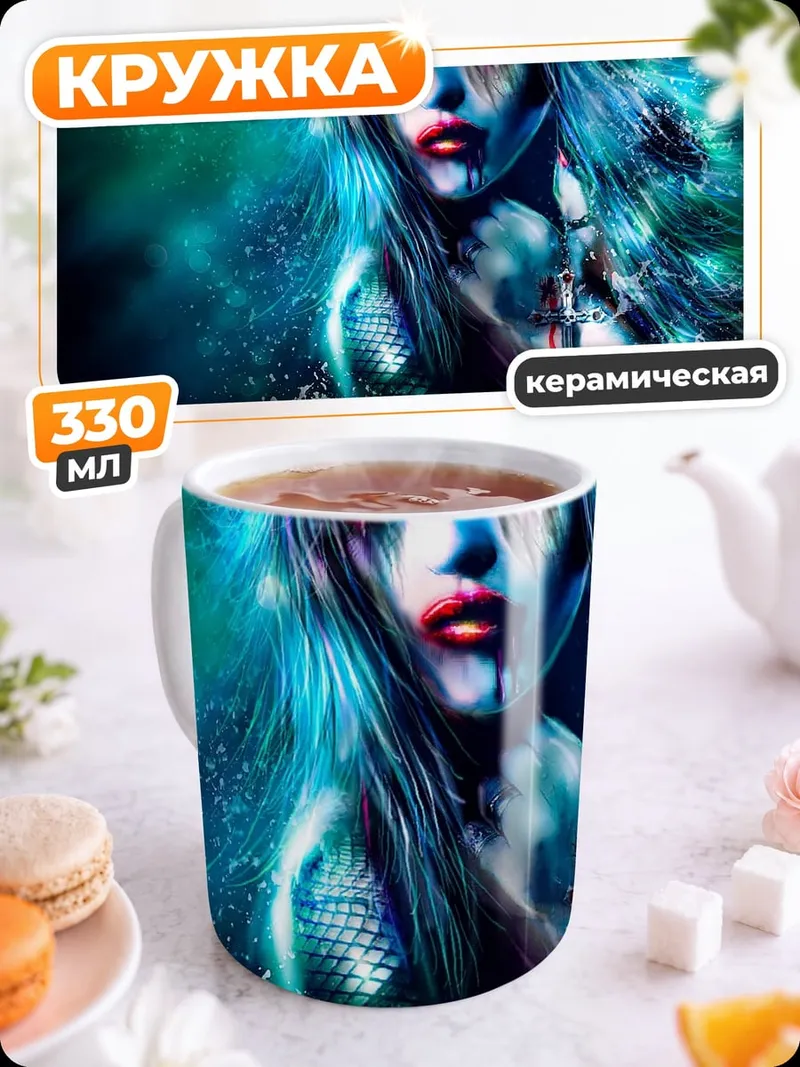 Кружка керамическая Морская ведьма