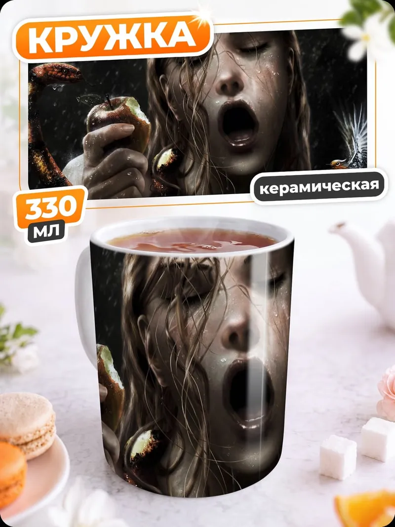 Кружка керамическая женщина скорпион