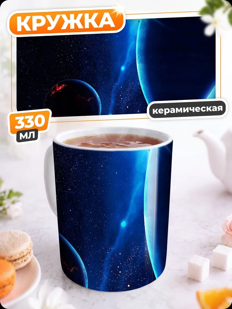 Кружка керамическая Космический пейзаж