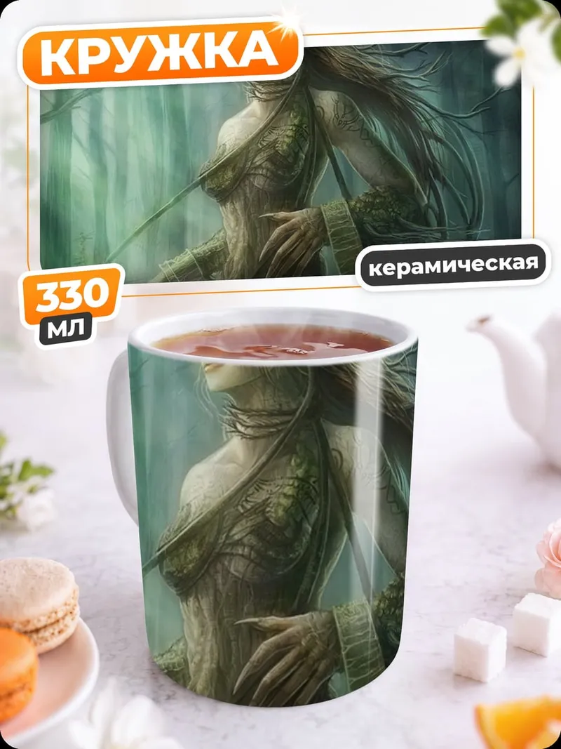 Кружка керамическая Лесная нимфа