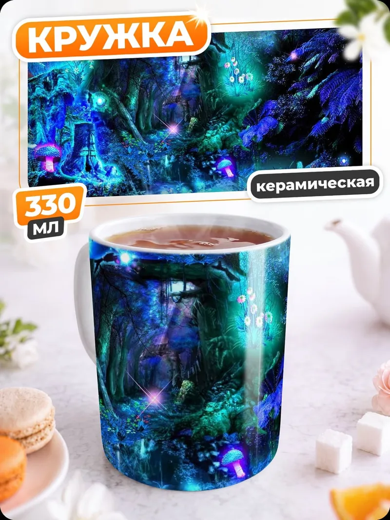 Кружка керамическая Волшебный лес