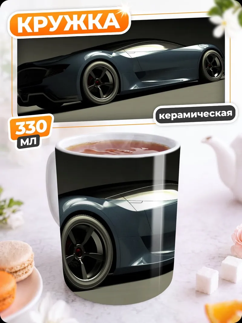 Кружка керамическая Спортивный автомобиль