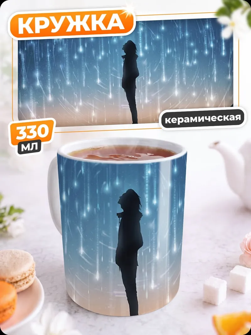 Кружка керамическая Девушка под звездами