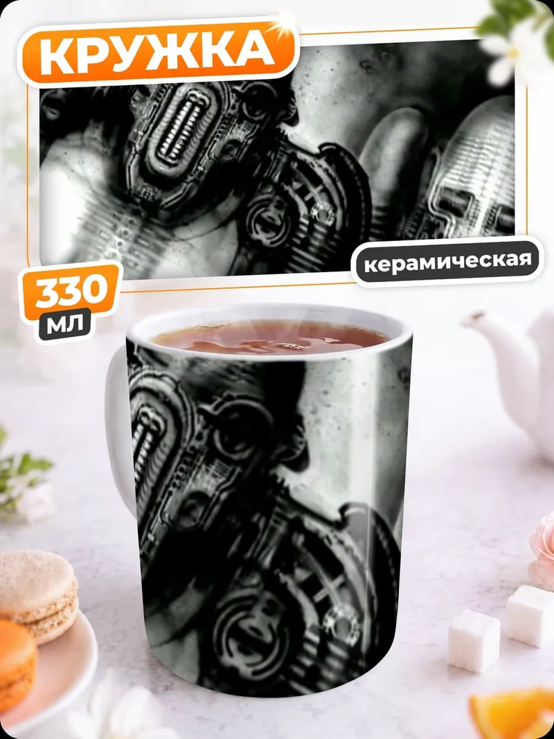 Кружка керамическая Киберпанк существа