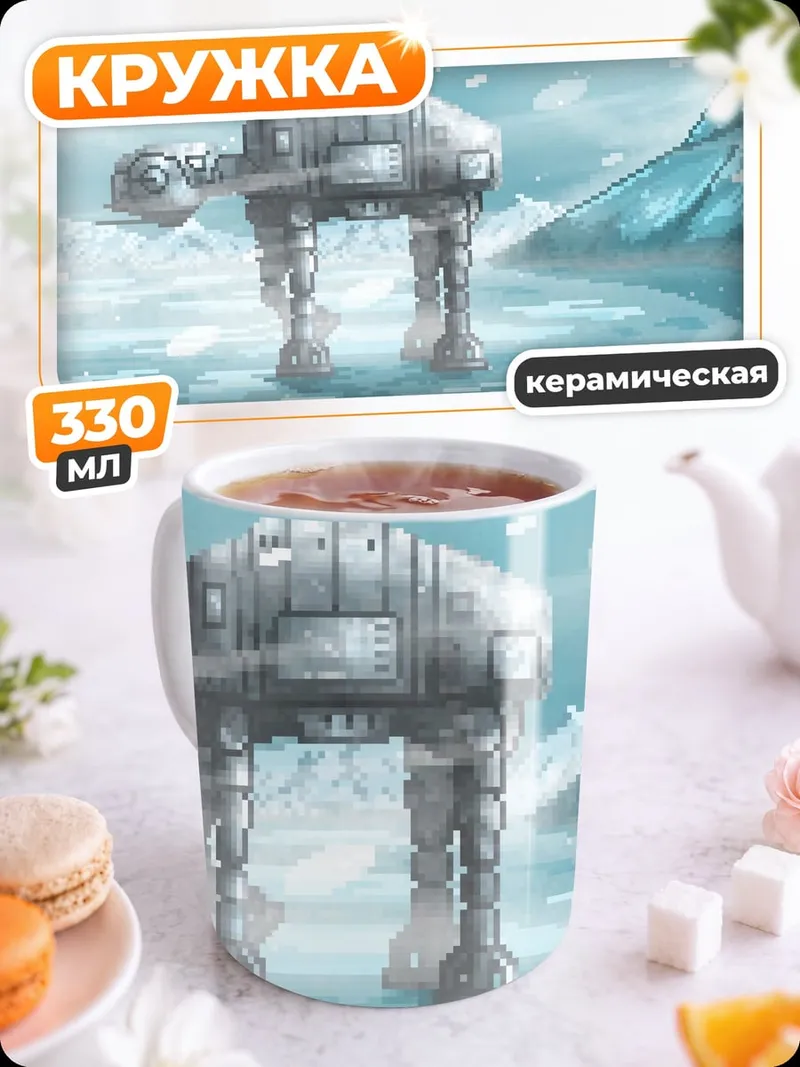Кружка керамическая AT-AT в снегу