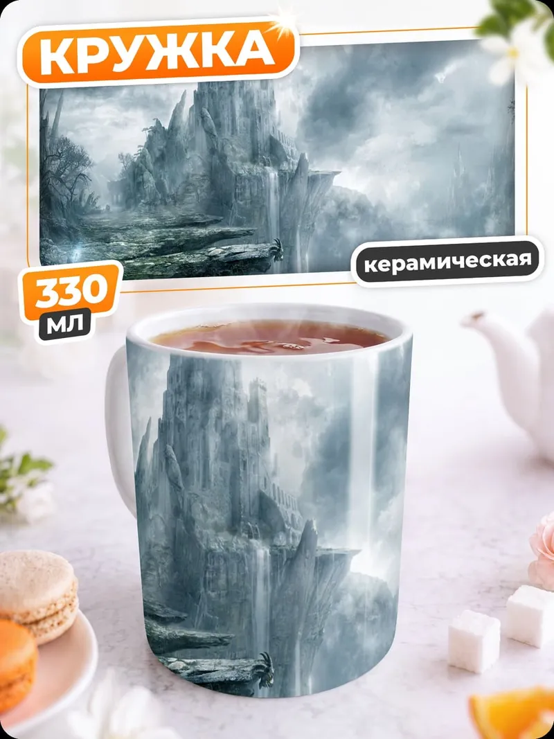 Кружка керамическая Замок в тумане
