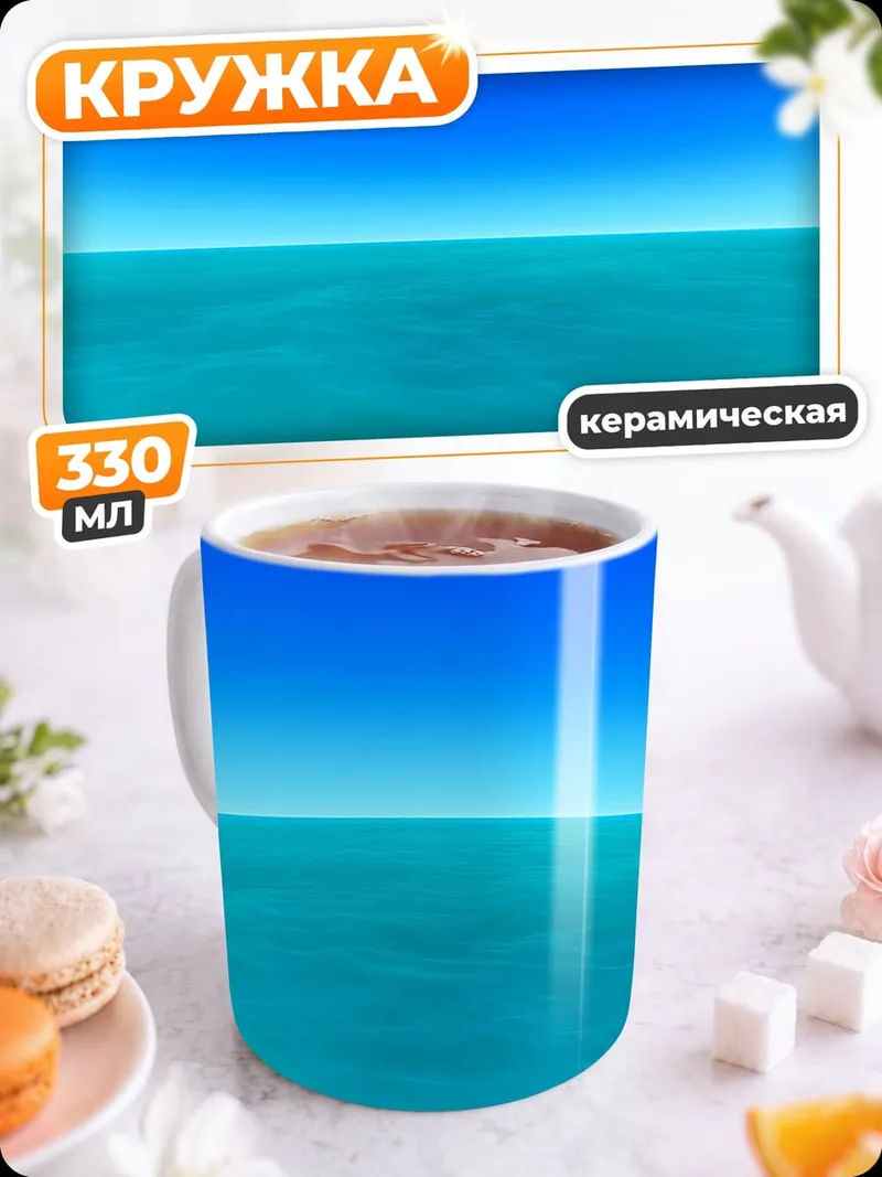 Кружка керамическая Бирюзовый океан