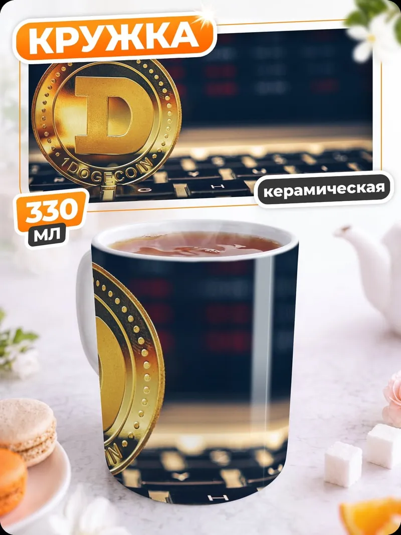 Кружка керамическая Монета Dogecoin