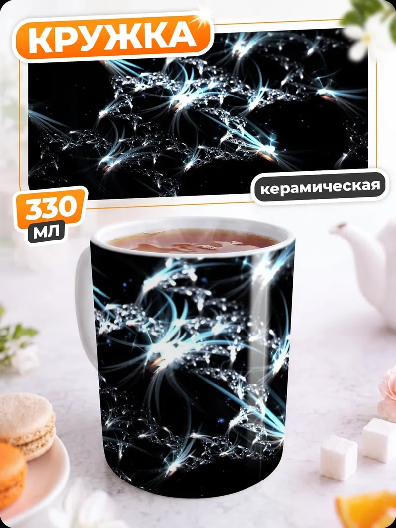 Кружка керамическая Космические астероиды