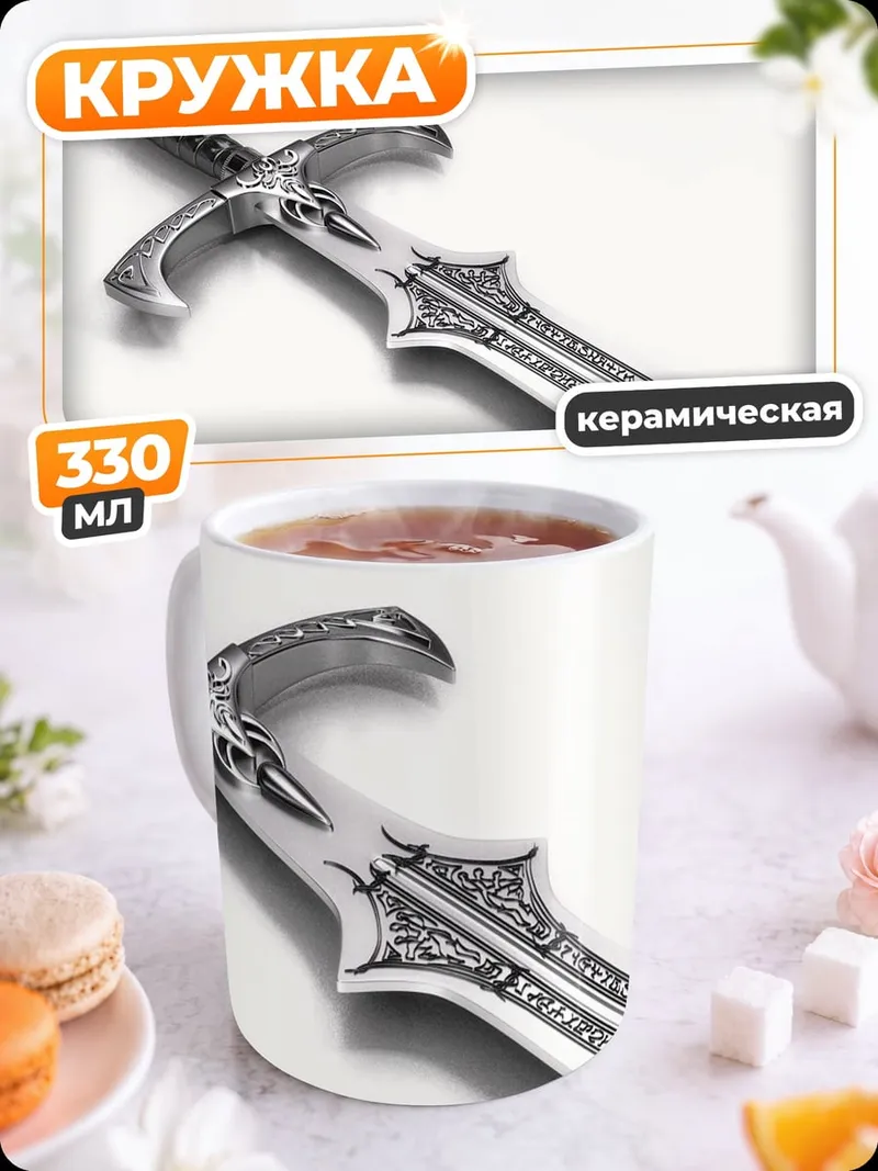 Кружка керамическая Фэнтезийный меч