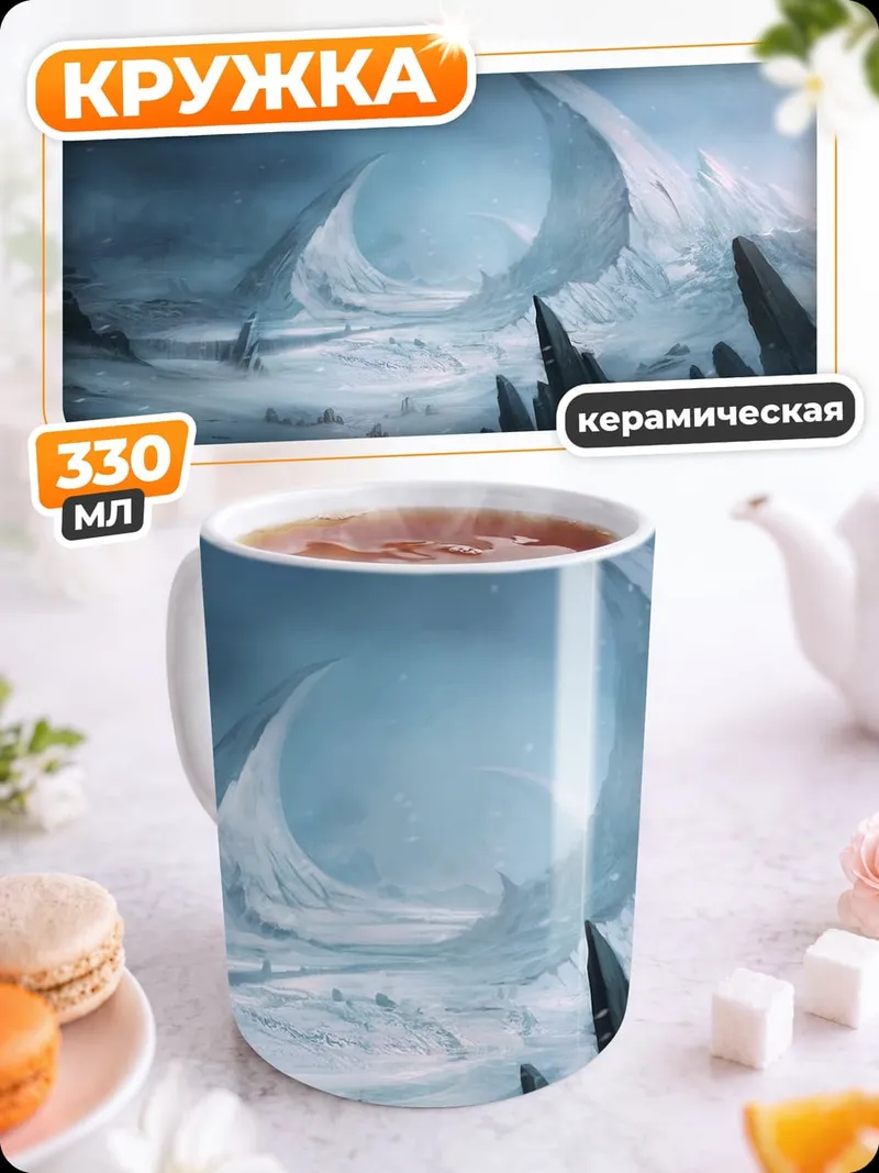 Кружка керамическая Ледяной пейзаж