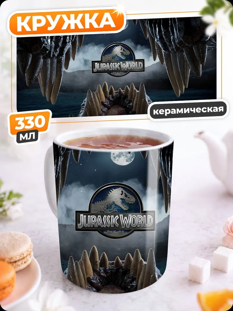 Кружка керамическая Мир Юрского периода