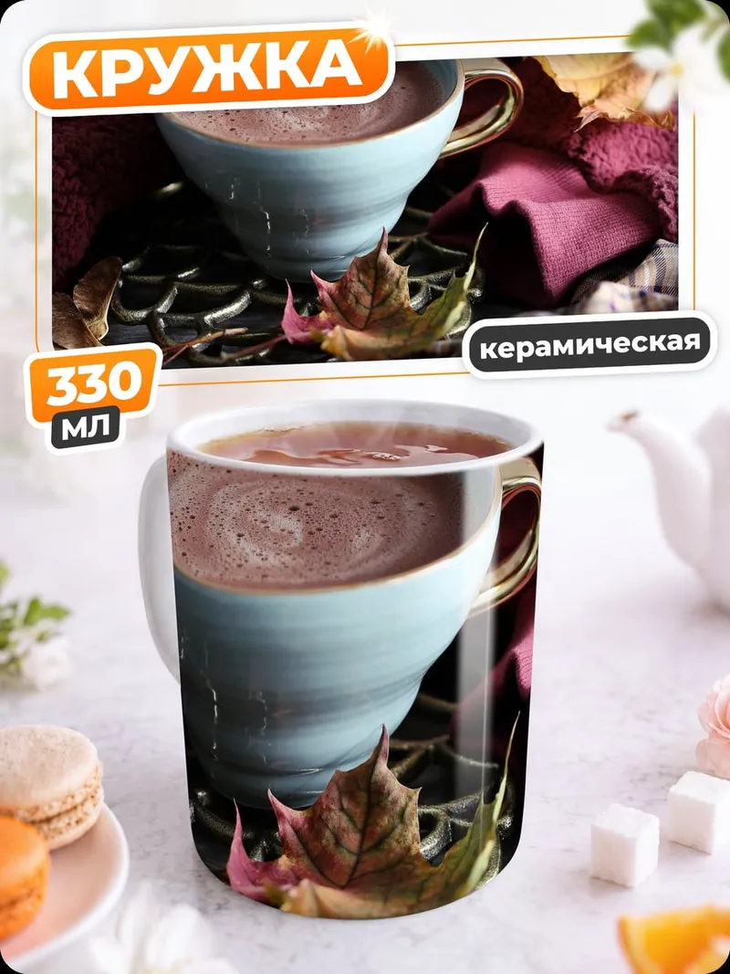 Кружка керамическая Осенний уют какао