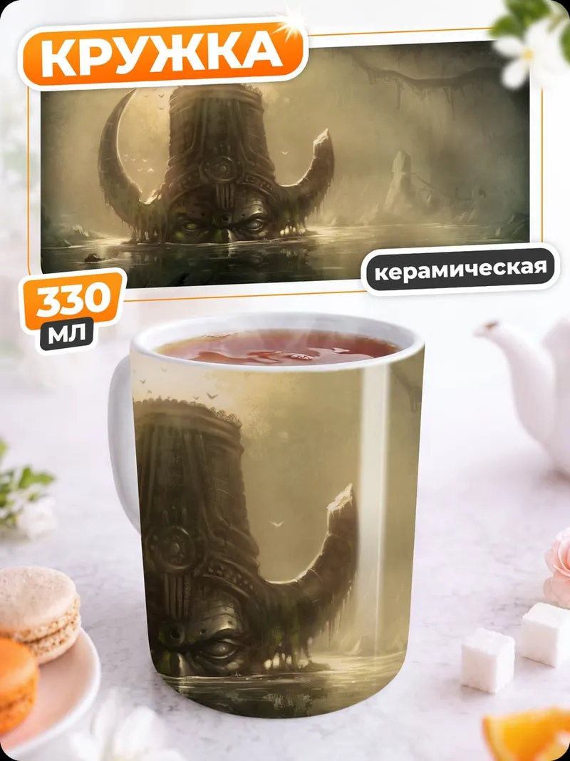 Кружка керамическая Древний артефакт в пещере