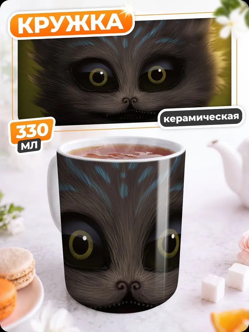 Кружка керамическая Волшебный котенок