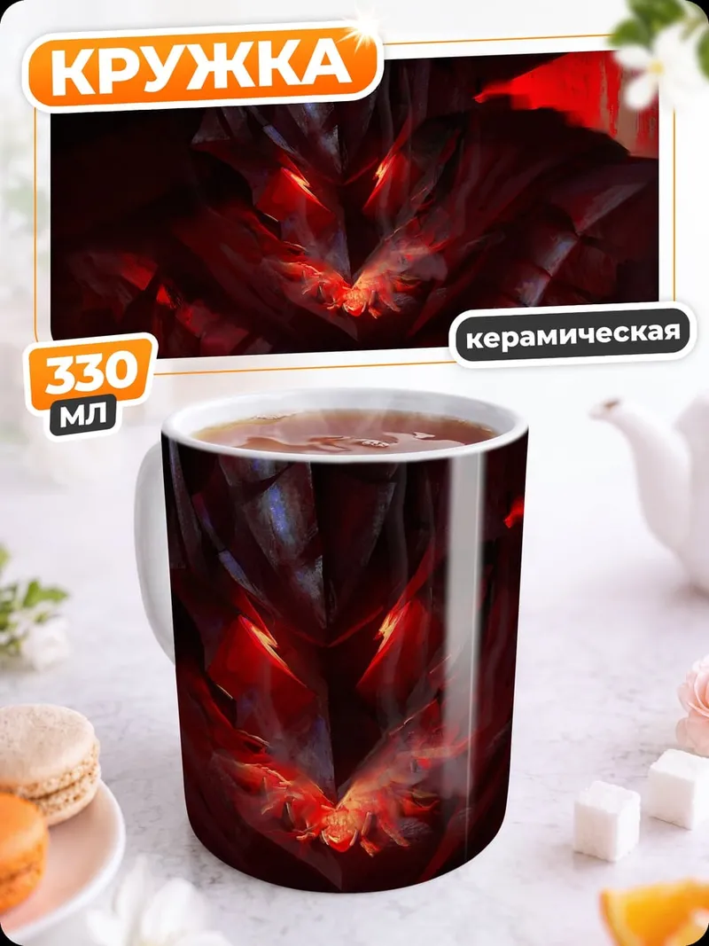 Кружка керамическая Темный воин