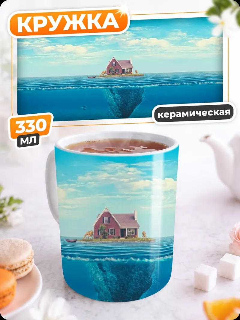 Кружка керамическая Дом на айсберге
