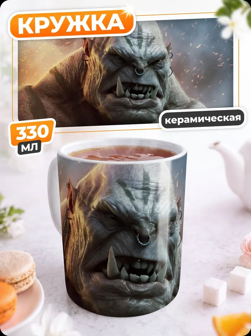 Кружка керамическая Злобный орк
