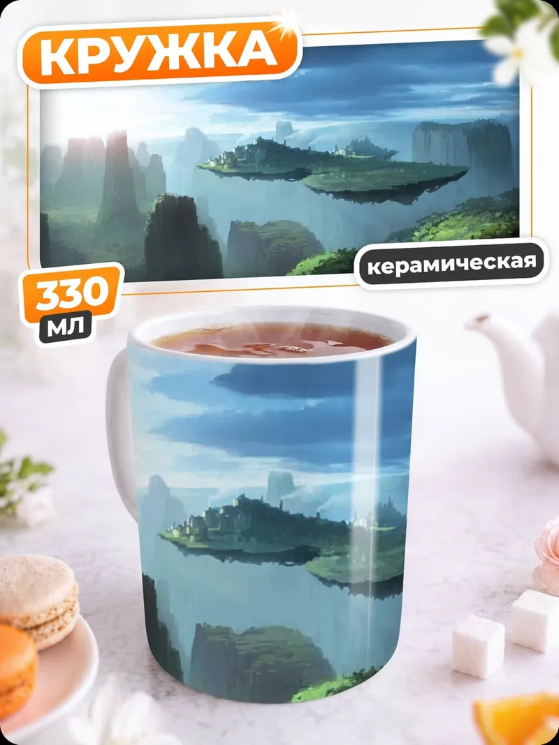 Кружка керамическая Фантастический пейзаж