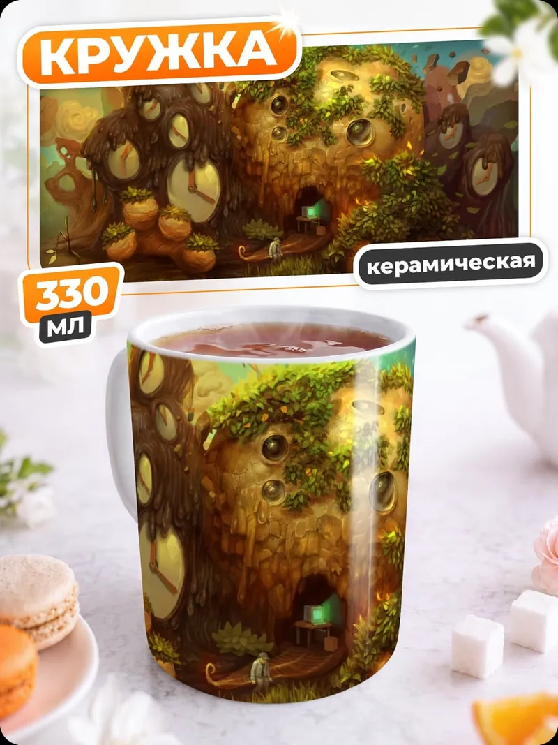 Кружка керамическая Сказочный мир часов