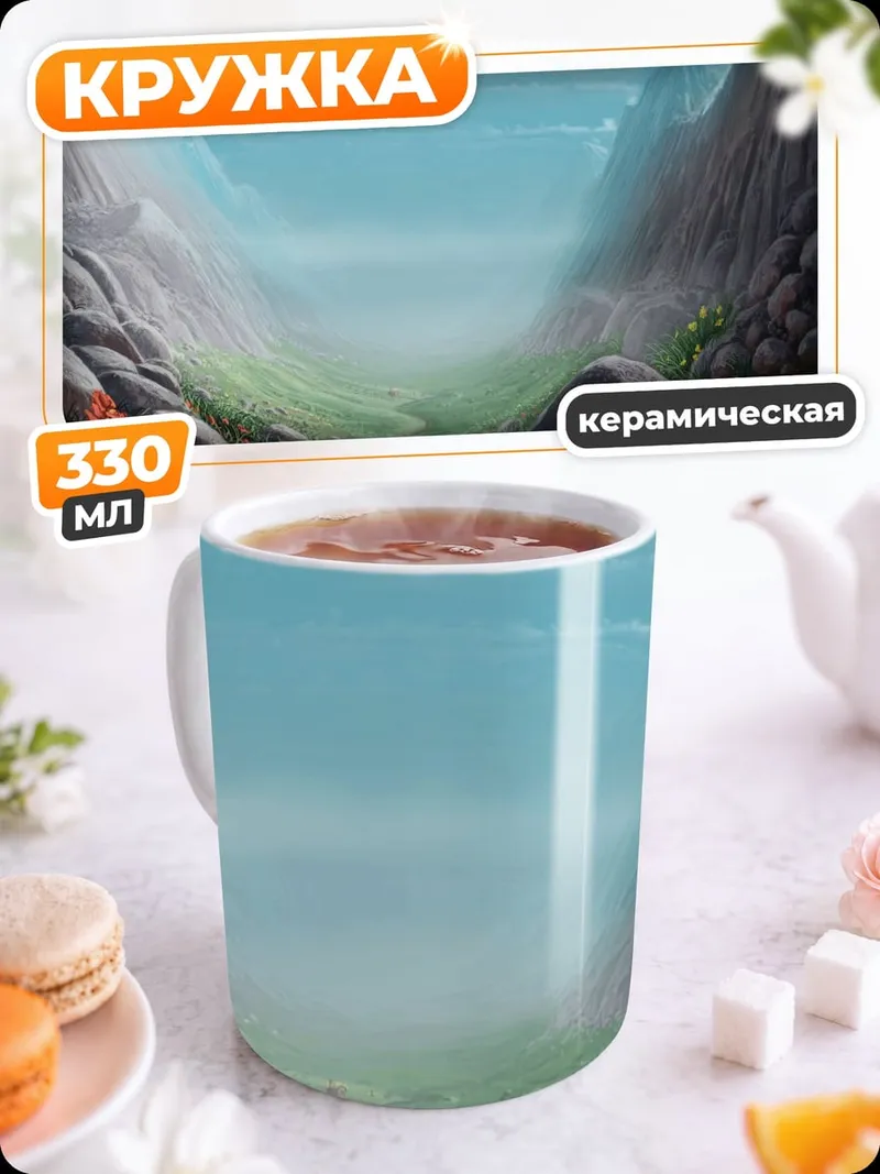 Кружка керамическая Горная долина