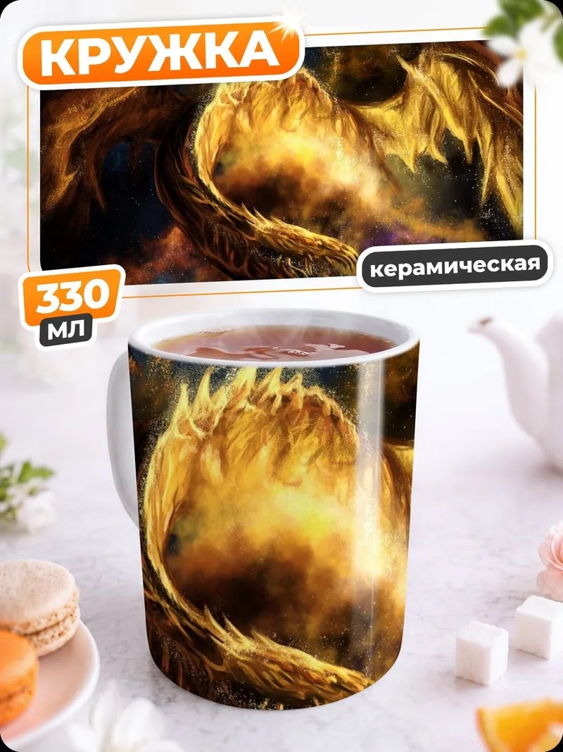 Кружка керамическая Огненный феникс