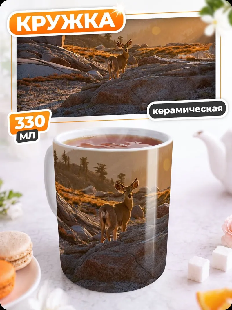 Кружка керамическая Горный закат