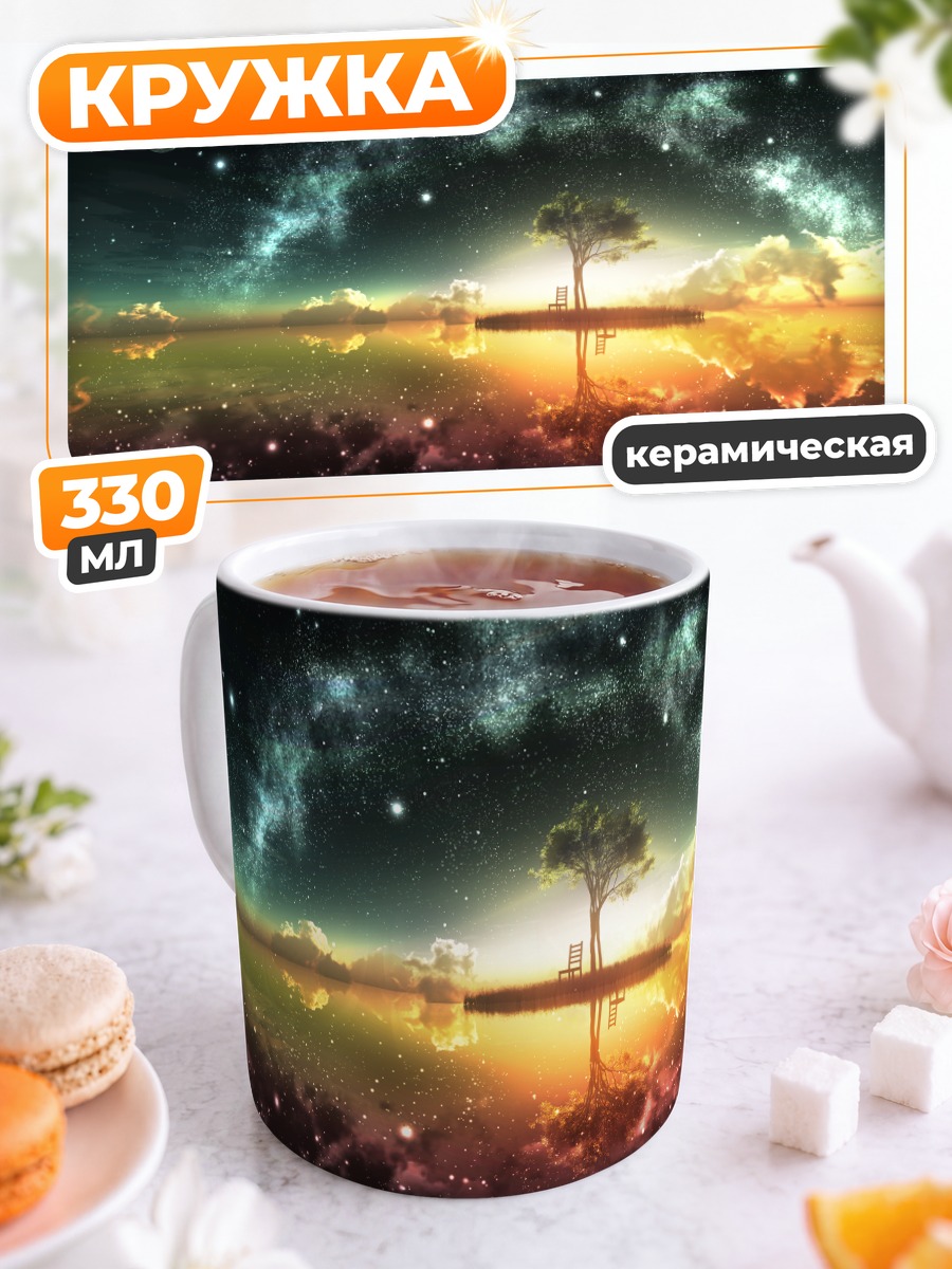 Кружка керамическая Звездное дерево у воды