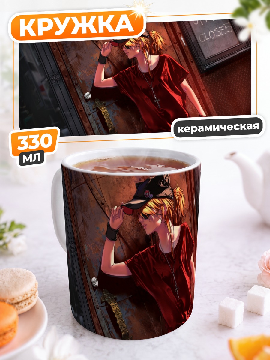 Кружка керамическая Аска Лэнгли в ковбойской шляпе