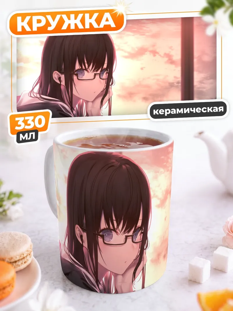 Кружка керамическая Девушка в наушниках