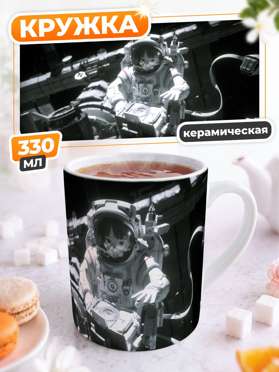 Кружка керамическая Космонавт в пустоте