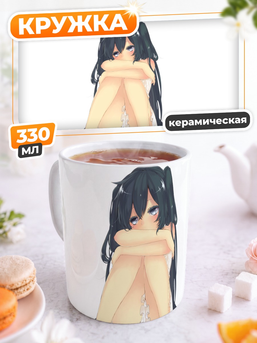 Кружка керамическая Мику Хацунэ в белом
