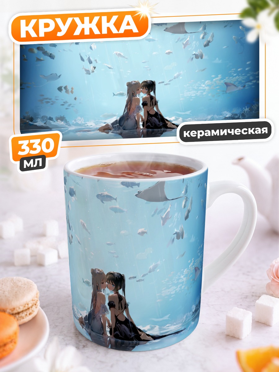Кружка керамическая Девушки в океане
