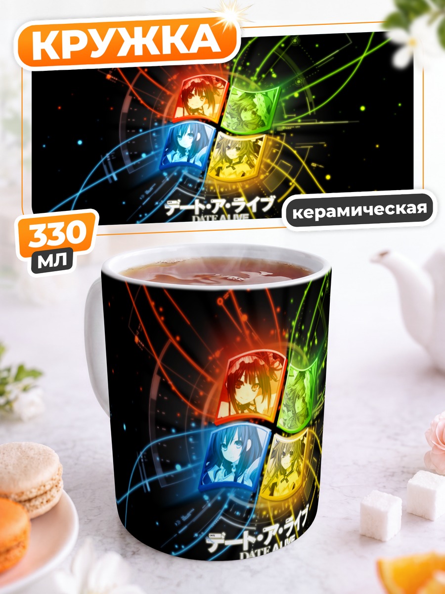 Кружка керамическая Девушки Date A Live