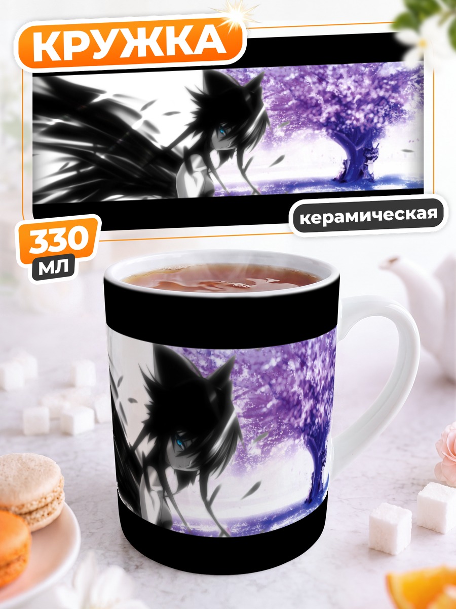 Кружка керамическая Рейму Хакурэй и сакура