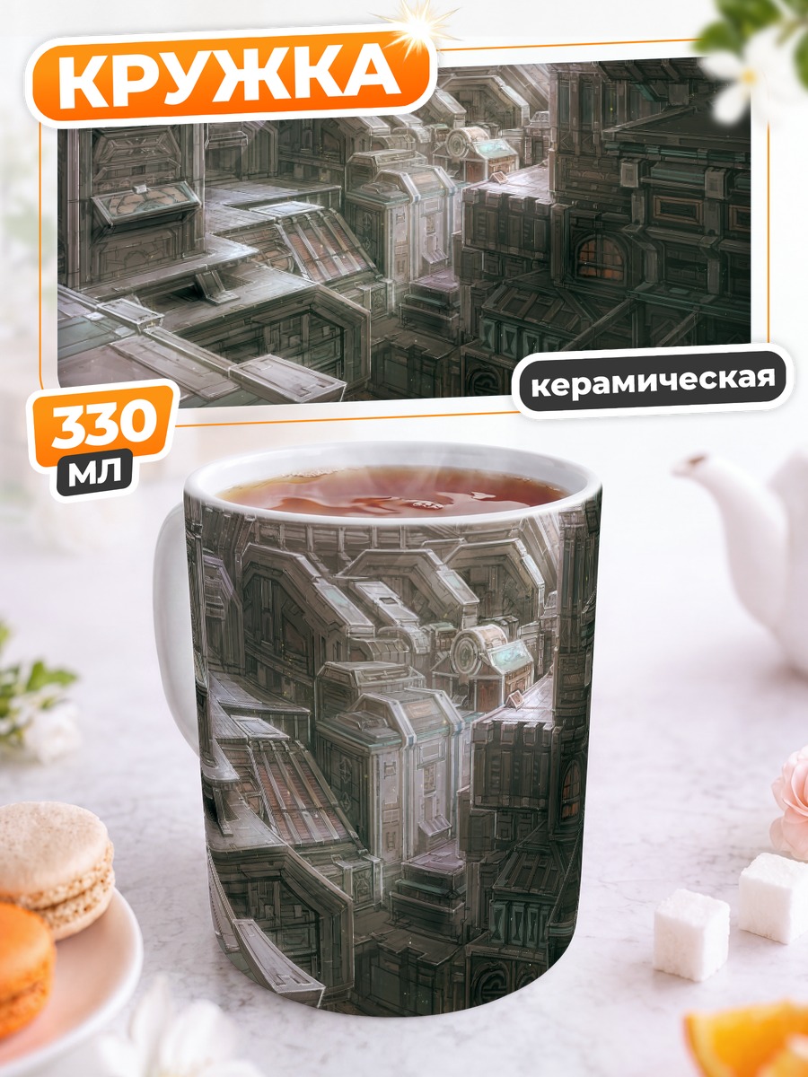 Кружка керамическая Город будущего