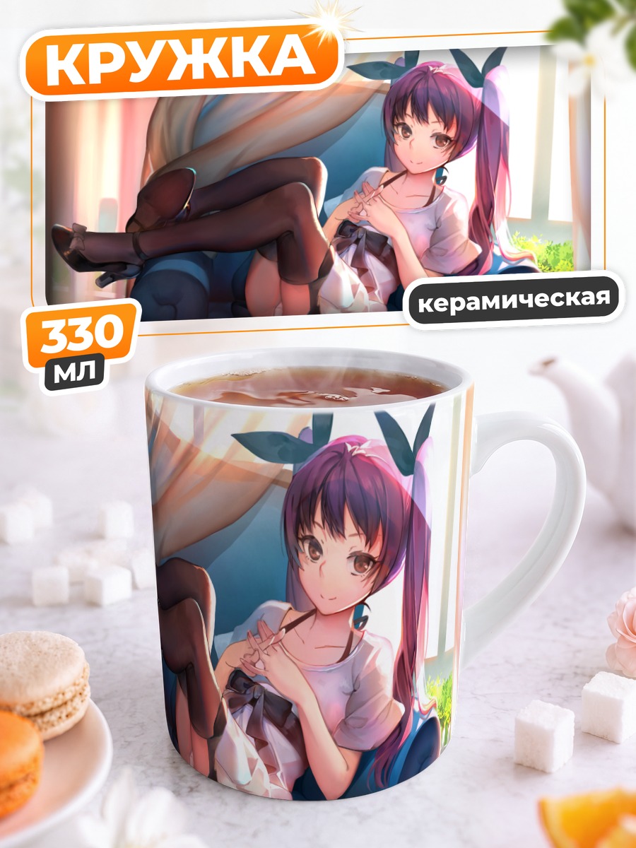 Кружка керамическая Мику Хацунэ в кресле