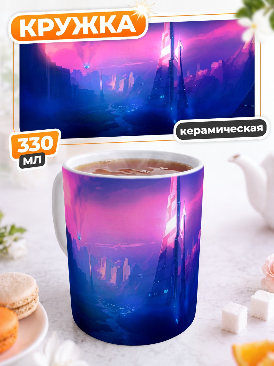 Кружка керамическая Космический пейзаж