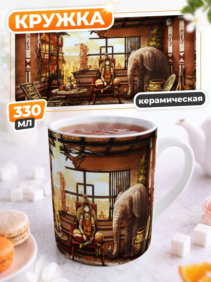 Кружка керамическая Мику Хацунэ в интерьере