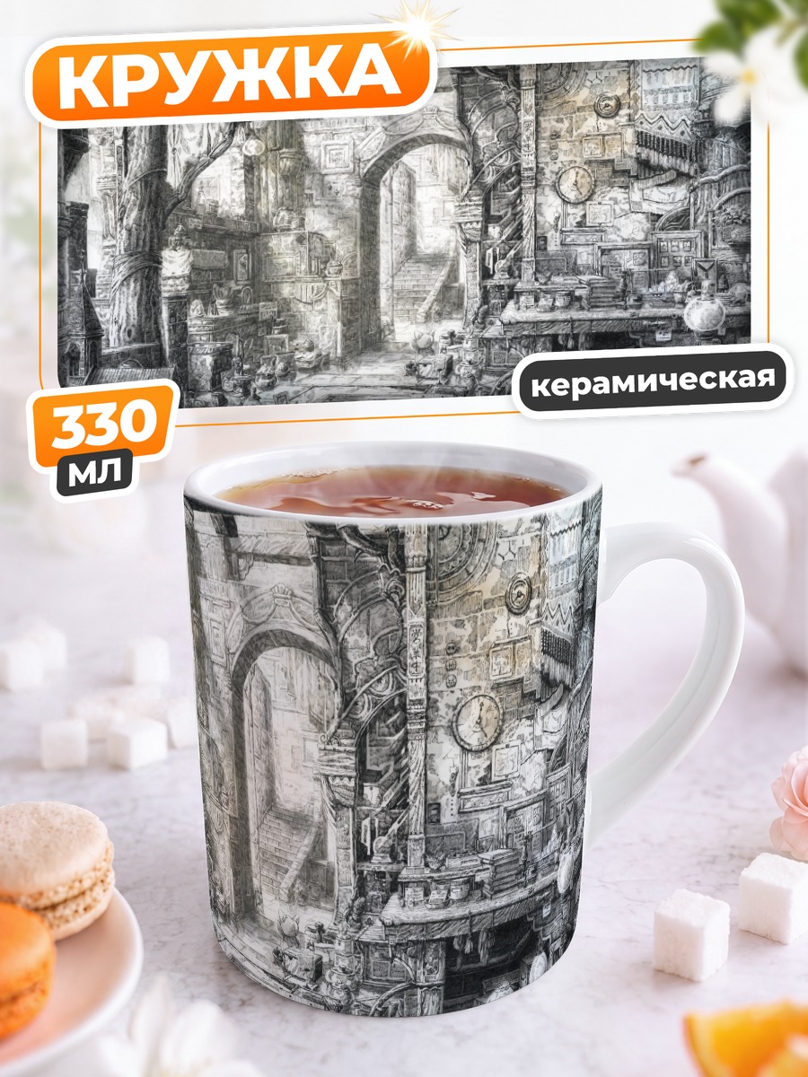 Кружка керамическая Забытый город медведей